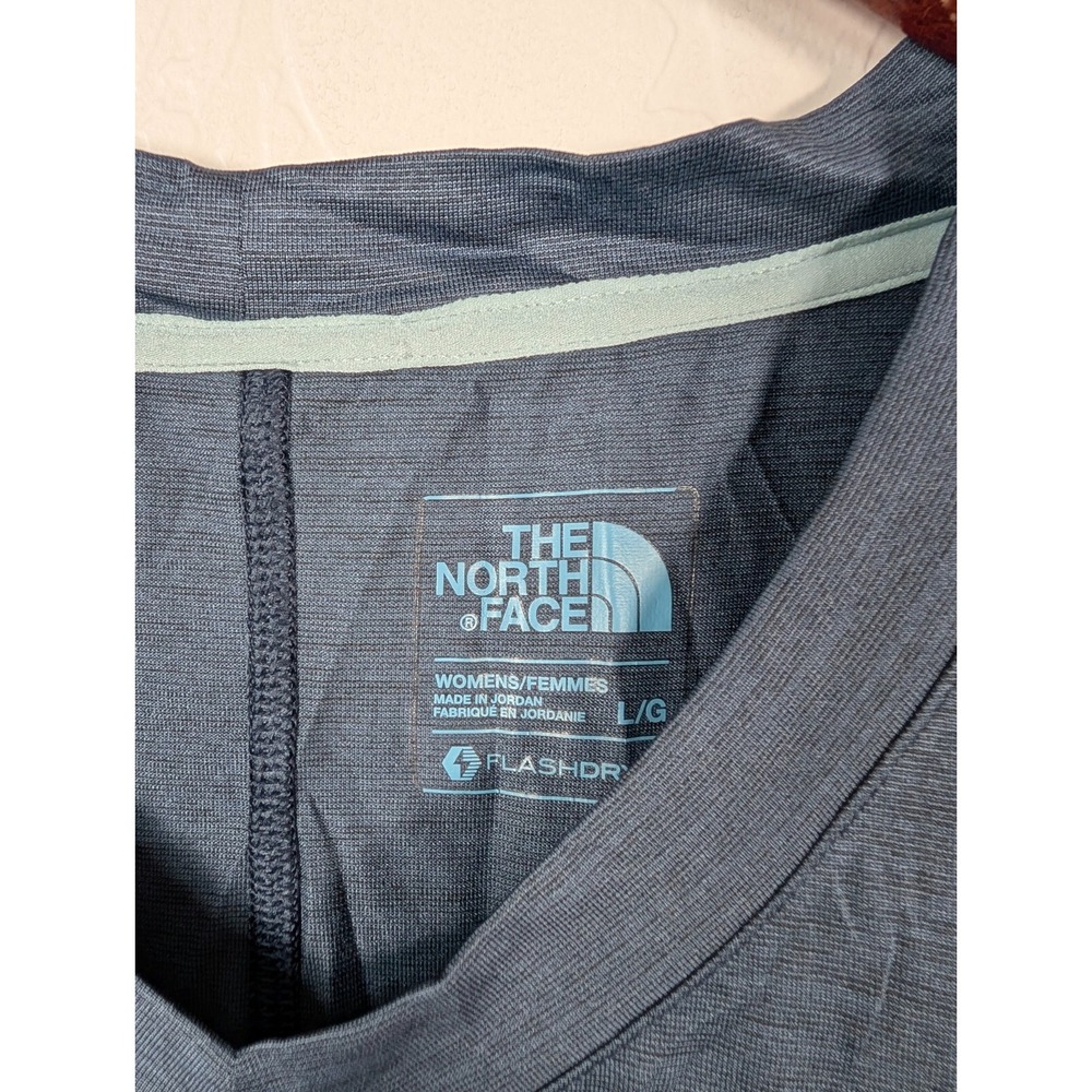The North Face Top Women's Size Large Green FlashDry Short Sleeve Athletic Top - Picture 4 of 11